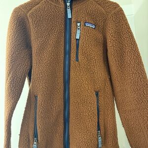 Patagonia Tan Sherpa Fleece Jacket size M